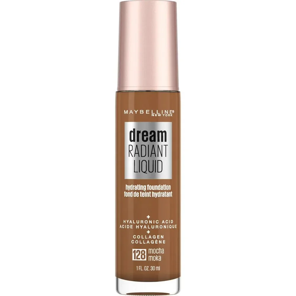 Maybelline Dream Radiant Liquid Medium Coverage Hydrating Foundation, #128 Mocha